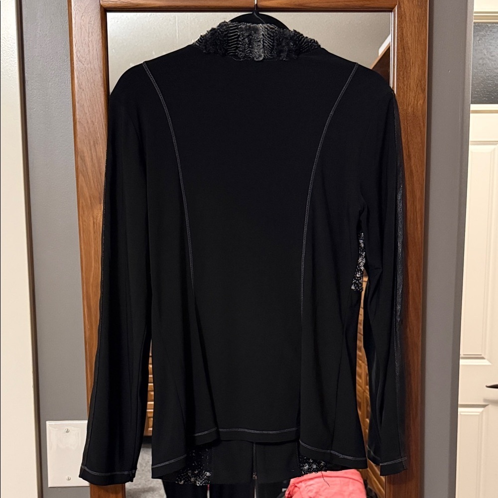Frank Lyman Design Black and White Textured Blazer - Picture 2 of 2